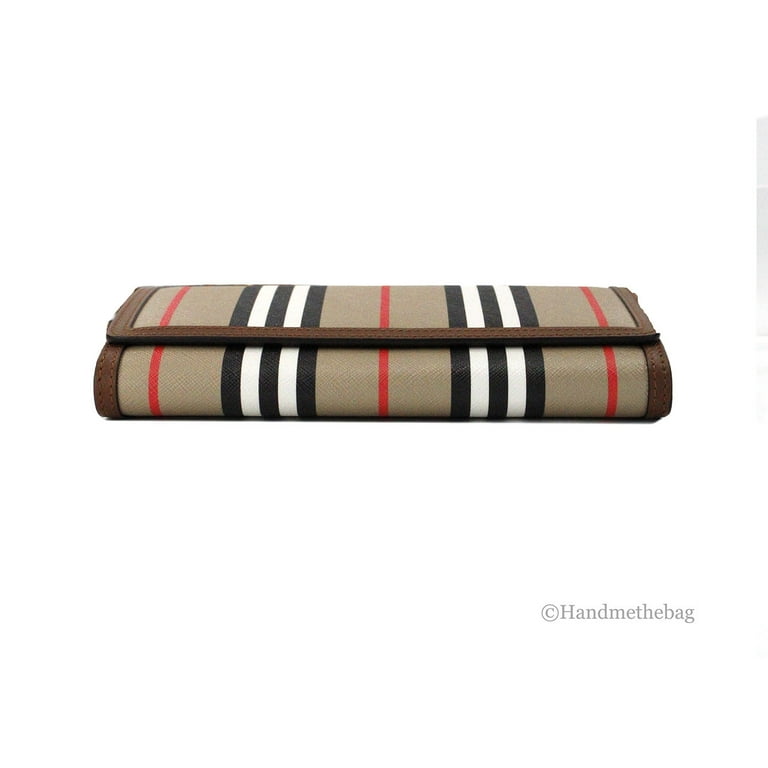 Burberry Hannah Icon Stripe Archive Tan E-Canvas Leather