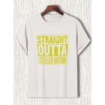 thumbnail image 2 of Camiseta informal de cuello redondo para hombre, estampado "Straight Outta Steeler Nation", tejido de punto, ligeramente elástica, corte regular, ideal para el verano., 2 of 9