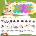 thumbnail image 2 of Paquete de 24 rellenos de huevos de Pascua Mytothfy con rompecabezas rompecabezas, 2 of 7