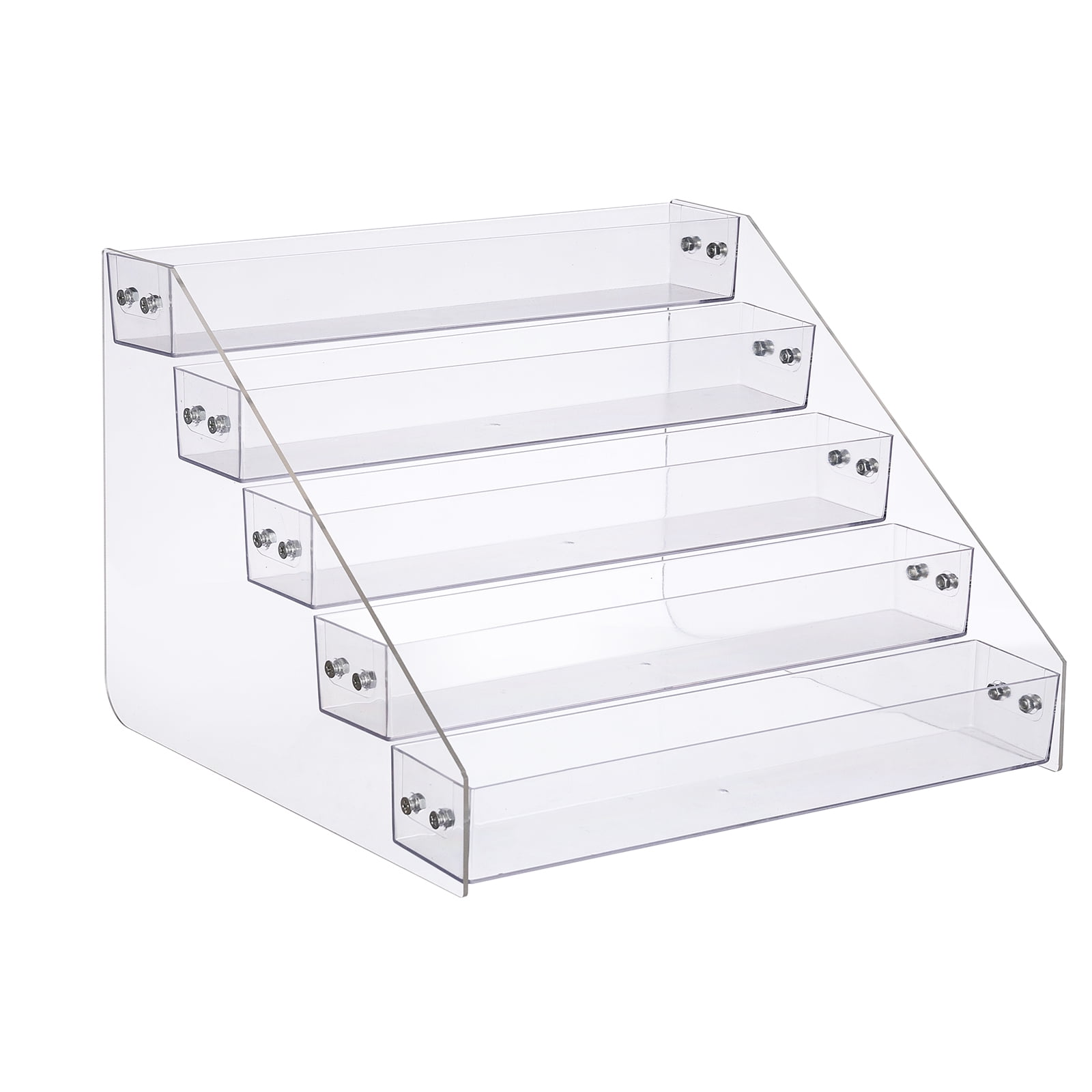 Hopider Tiered Spice Rack Acrylic, Spice Rack Shelf Seasoning Organizer for Countertop, Cabinet, Pantry, Kitchen Storage - 5 Tier