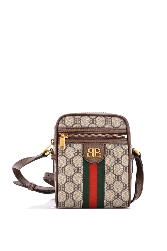 Pre-Owned x Gucci The Hacker Project Zip Messenger Bag BB Coated Canvas Mini By Rebag