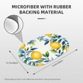 thumbnail image 4 of Ethnic Lemon Bath Mat Floral Leaves Diatomaceous Earth Bathroom Rugs Absorbent Stone Bath Mat Fast Drying Shower Rug Non Slip Doormat 15.7" x 23.6", 4 of 6