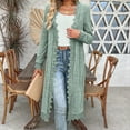 thumbnail image 4 of purcolt Women's Long Cardigan Sweaters Lightweight Open Front Oversized Slouchy Crochet Lace Knitted Cardigans Fall Casual Warm Coats, 4 of 9