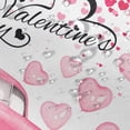 thumbnail image 5 of 36x72 Inch Happy Valentine''s Day Themed Shower Curtain Pink Truck Rose Floral Flying Love Heart Balloons for Bathroom Decor Waterproof Fabric Polyester Shower Curtain Sets with Hooks, 5 of 6