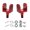 Red, variant on Misright Big Footrest Support For Trail Bike Lightweight Metal Build Solid Base