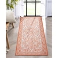 thumbnail image 7 of Well Woven Indoor/Outdoor Runner Rug 2'3" x 7'3" Celesine Orange Persian Medallion, 7 of 7