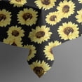 thumbnail image 5 of Black Sunflower Pattern Square Tablecloth,Waterproof Square Table Cover,Wipeable Spillproof Washable Table Cover for Home Kitchen Party Decor 52"x52"(132x132cm), 5 of 6
