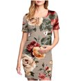thumbnail image 1 of yoeyez Robes de Maternité pour Femmes à Manches Courtes, Col Rond, Robes à Fleurs, Robe Moulante en Coton de Maternité, Vêtements de Maternité pour Femmes Enceintes Multicolore,G, 1 of 6