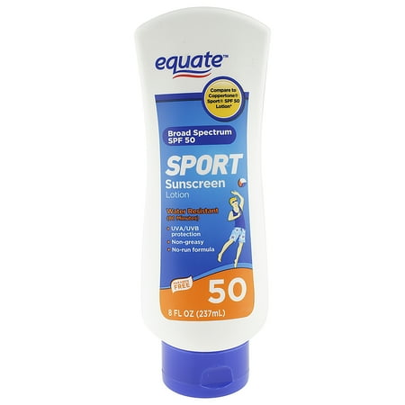 Equate Sport Sunscreen Lotion Broad Spectrum, SPF 50, 8 Fl Oz