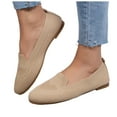 thumbnail image 5 of YLYL Women's Ballet Flats Knit Round Toe Slip on Low Heel Soft Lightweight Casual Penny Loafers, 5 of 7