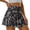 Black White Gothic Flower Skull, variant on FUIALDOLG Hawaii Tropical Flower Athletic Skort Women High Waisted Golf Skirts Elastic Soft Summer Workout Skirt fir Tennis,Workout,Pickleball,Lady Green Leave Skirt St Patricks Day Costume,M