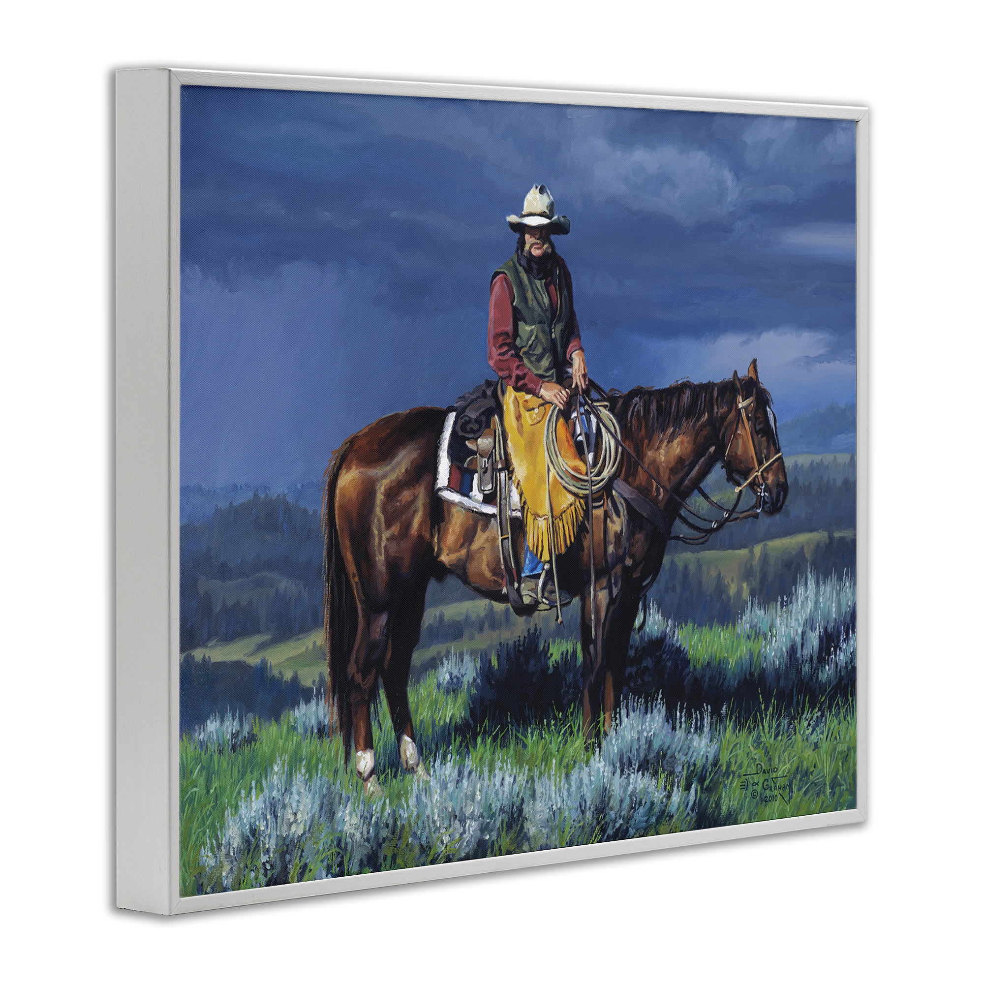 Stupell Industries Before The Storm Animals & Insects Painting White Framed Art Print Wall Art, 20 x 16