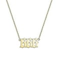thumbnail image 1 of Collier Chiffre Ange Argent/or en Acier Inoxydable Numérologie Bijoux, 1 of 1