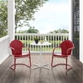 thumbnail image 3 of Crosley Furniture Ensemble Bistro d'Extérieur en Métal Tulipe 3 Pcs, Rouge Vif, 3 of 8