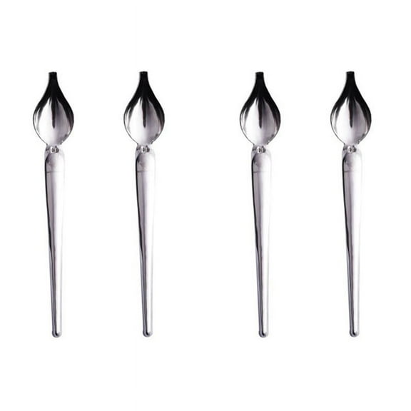 4 Pcs Stainless Steel Culinary Precision Drawing Deco Spoon Set, Sauce Spoon Plate Decorating Spoon