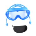 thumbnail image 2 of Gafas de natación para adultos, banda ajustable, portátiles, transparentes, con protección ocular y tapones para los oídos, para buceo. azul, 2 of 8