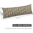 thumbnail image 2 of Leopard Print Safari Wild Animals Cheetah Skin Texure Wildlife Body Pillow Cover Soft Long Pillow Case Protector with Zipper Large Cushion Covers Farmhouse Decorative Bedding for Couch,Sofa,Home Gift, 2 of 6
