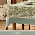 thumbnail image 3 of Spring Tablecloth Rectangle, Designer Pattern Vintage Linen Tablecloth with Flowers and Leaves, Floral Boho Farmhouse Table Cover Cloth Decorative for Kitchen Dining Room(60x87 Inch), 3 of 6