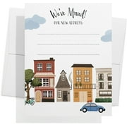Twigs Paper - We've Moved Postcards - Set of 24 Blank Postcards (5.5 x 4.25 inch) with Corresponding Envelopes