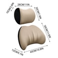 thumbnail image 3 of Car Lumbar Support Pillow and Car Neck Pillow Kit, Ergonomic Car Seat Headrest Neck Rest Cushion Lumbar Support Pillow, Memory Foam & Breathable Removable Cover for Neck Back Pain Relief, 3 of 5