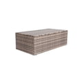 thumbnail image 3 of Baner Garden A104 Outdoor Furniture Glass Rattan Rectangle Coffee Table with Storage Compartment, 3 of 3