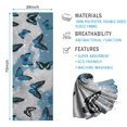 thumbnail image 2 of Lightblue Butterfly Sparkle Pattern Hot Yoga Mat Towel Non Slip for Hot Yoga - Quick-Drying Yoga Mat Cover with 4 Corner Pockets with Travel Bag - Hot Yoga Towel Non Slip 74"x26", 2 of 6