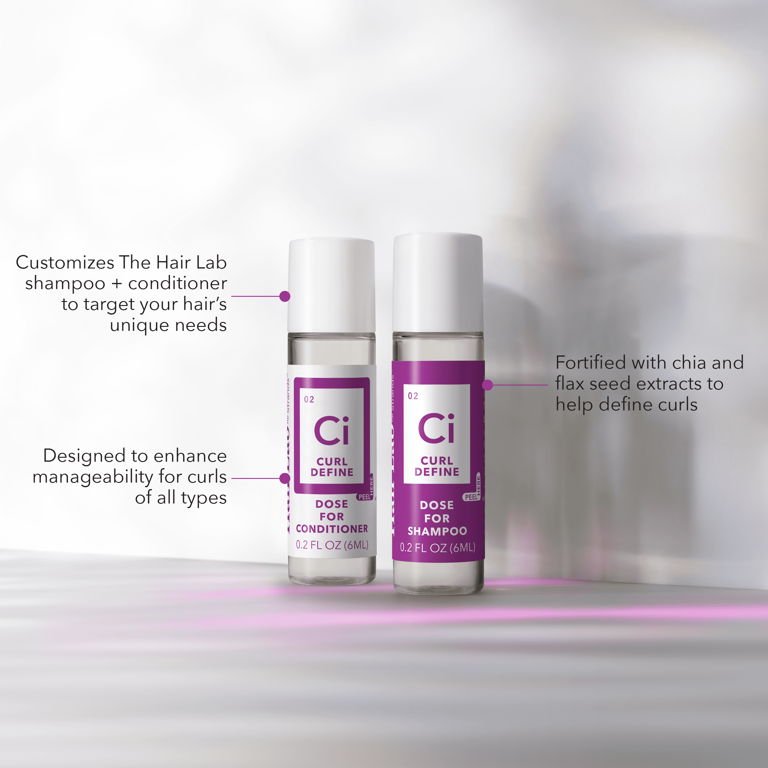 The Hair Lab Curl Define Dose Set with Chia and Flax Seed Extracts