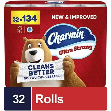 Charmin Ultra Strong 2-Ply Toilet Paper 32 rolls, 231 Sheets/Roll