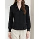 thumbnail image 5 of CAMISA DE SATÉN DE MANGA LARGA CON CUELLO PLANO PARA MUJERES INSPIRAR CHIC XL NEGRO, 5 of 6