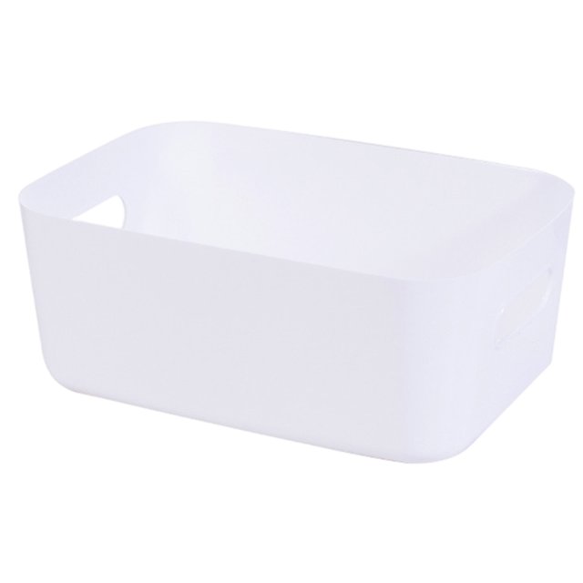 LCXmlly Storage Organizer Storage Basket Large Capacity Hollow Handle Solid Color Modern Multifunctional Heavy Duty Desktop Makeup Sundries Snack Clothes