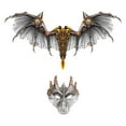 thumbnail image 1 of Halloween Adult Dragon Costume Wing Set Lightweight Pretend Play Props Silvery, 1 of 10