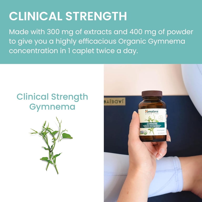 Himalaya Gymnema Herbal Supplement, 60 Caplets, Supports Blood