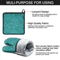thumbnail image 7 of Math Equations Science Tools Green Pattern Kitchen Oven Mitt and Pot Holder Sets 2 Pcs for Baking, Cooking and Grilling, Heat Resistant Up To 392 °F, 7 of 7