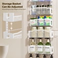 thumbnail image 6 of 8-Tier Over the Door Pantry Organizer, Delamu Heavy-Duty Metal with 8 Baskets, Hanging Storage and Organization for Kitchen, Spice Rack 12in Width, White, 6 of 9