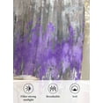 thumbnail image 6 of Sheer Curtains 72 Inches Long 2 Panels Set for Bedroom, Purple Grey Abstract Semi Sheer Curtains for Windows, Gradient Geometric Graffiti Modern Art Voile Window Treatments Rod Pocket Curtain, 6 of 7