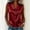 *Red, variant on ClodeEU Women's Collared Sleeveless Button Down Satin Shirt,Casual V Neck Solid Blouse Pink,Women's Plus L