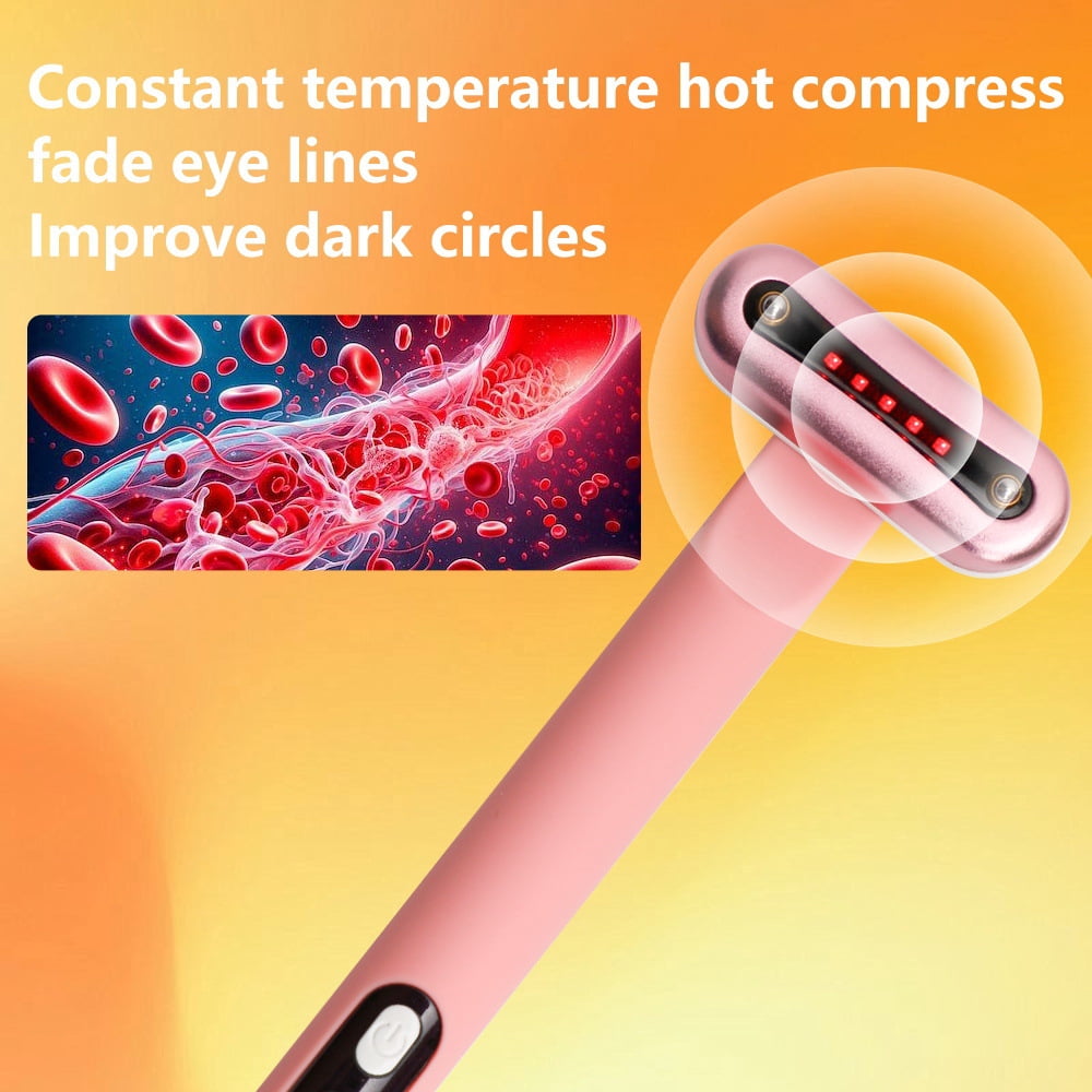 Red Light Therapy Wand, Body Beauty Wand, 7 Colors LED Facial Light Therapy Wand for Face and Neck Rejuvenation, Face Massager Eye Beauty Tool