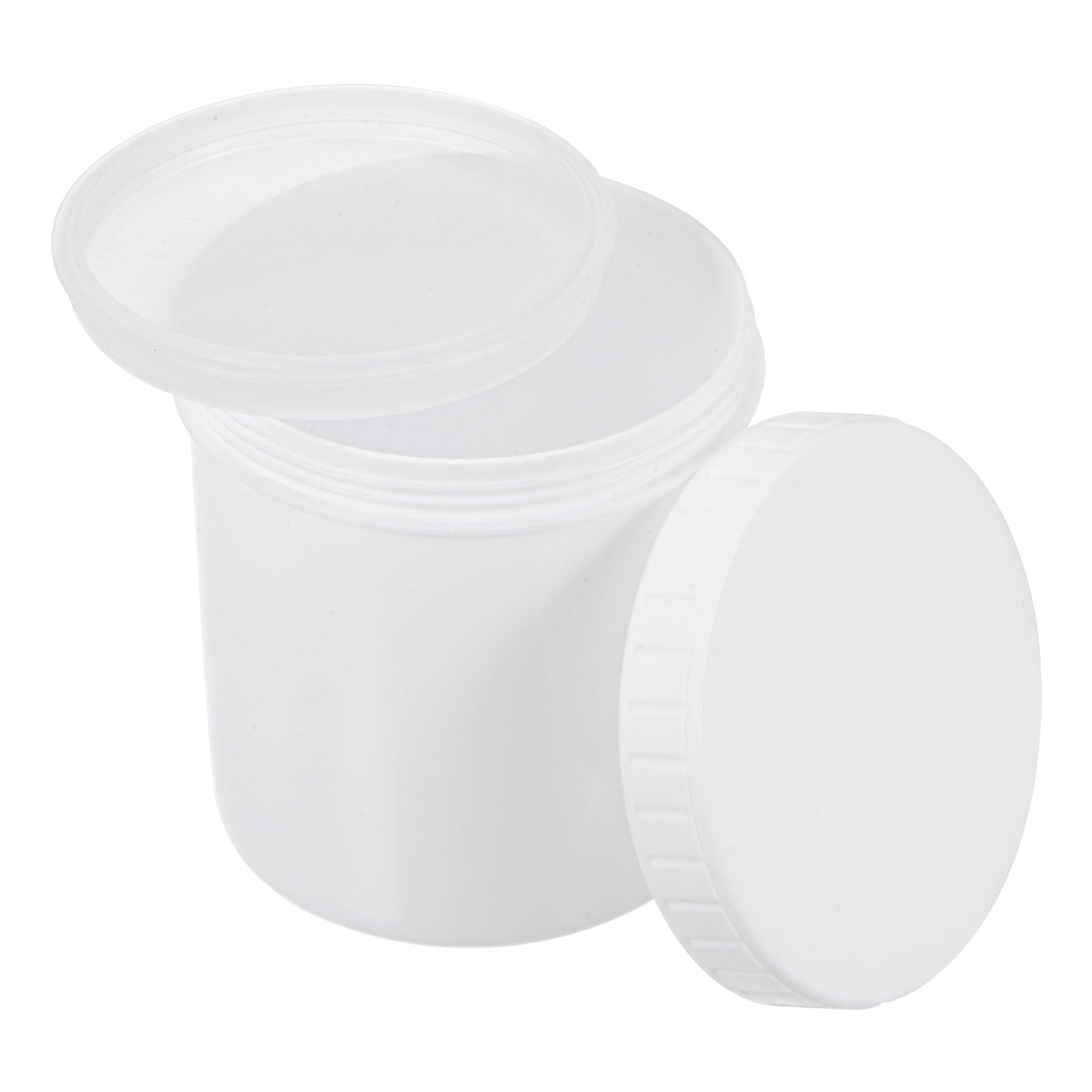 Uxcell Empty Plastic Paint Pail with Sealing Lid 0.16 Gallon/600mL