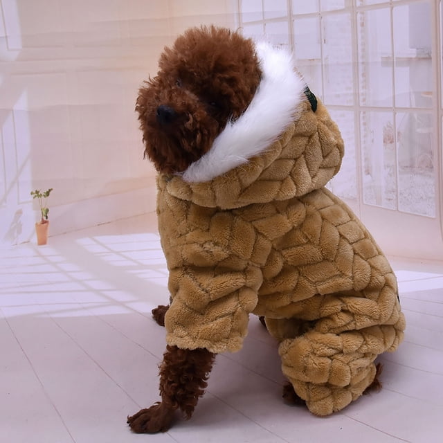 TIMIFIS Vêtements pour Chien Vêtements pour Animaux Chandails à Capuchon en Polyester Vêtements pour Chien et Chat Plus Peluche Vêtements et Accessoires pour Chien - Automne
