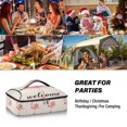 thumbnail image 7 of Iauyy Casserole Carrier for Hot Food Insulated Casserole Travel Carry Bag with Lid Food Warmer Bag for Party/Picnic,Adorable Flamingo, 7 of 7