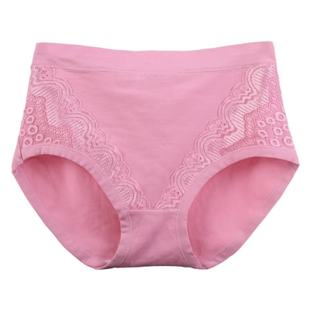 QYZEU Women s Underwear Seamless Bikini Large Underwear Cotton Panties Soft Hipster Panty Stretch Comfy Panties Breathable Lightweight Underwear Pink 3XL