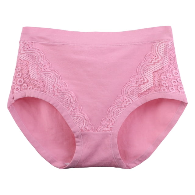Gibobby Calzoncillos Talle Bajo Dama Ropa interior de talla grande para mujer, bragas de algodón, bragas Hipster suaves de encaje, bragas sexis elásticas para mujer(Rosa, XL)