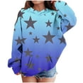 thumbnail image 2 of TFEOQRY Children Girls Hooded Sweatshirt Long Sleeved Fashionable star printed Pattern T-shirt Round Neck Top with pockets, 2 of 4