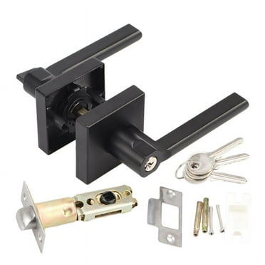 1 Set American Door Lock 3-Lever Type Entry Lever Handle with Key for Hall Front&Exterior