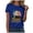 Blue, variant on Women's America 250 Printed Casual T-Shirt United States 250Th Anniversary Patriotic Tee(Red,XL)