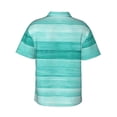 thumbnail image 3 of Bixox Men's Hawaiian Shirts Men's Teal Turquoise Print Short-Sleeve Shirt-3X-Large, 3 of 8