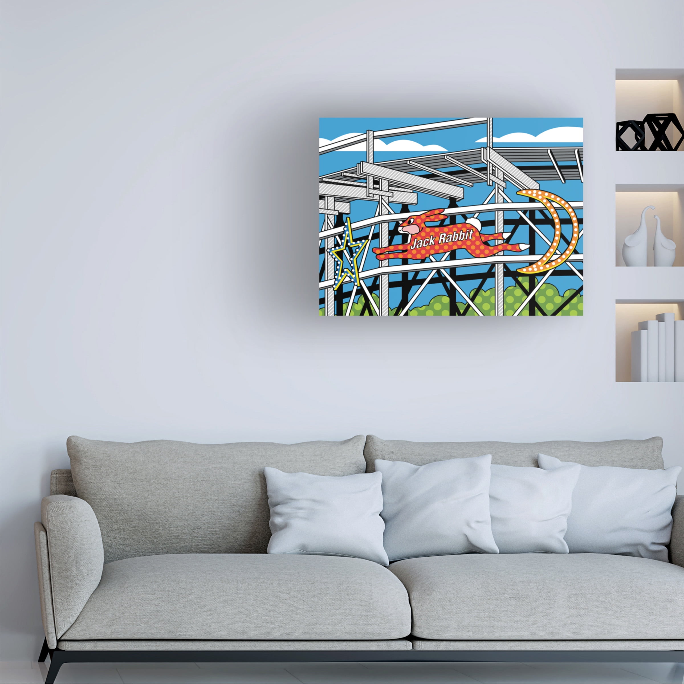Ron Magnes 'Jack Rabbit Roller Coaster' Canvas Art