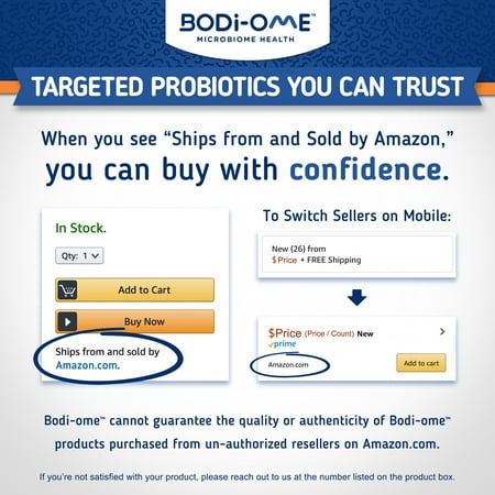 Bodi-Ome Immun N’Me Targeted Probiotic Capsules (32 count), Clinically Proven Strain, Supports Immune and Microbiome Health*, Survives Stomach Acid 100X Better‡, Gluten Free