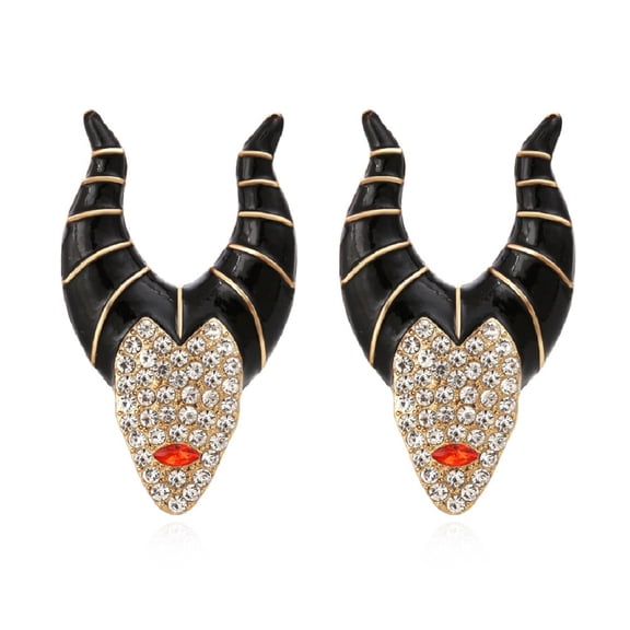 LongcreekX Witch Statement Earrings for Women, Black Horn Witch Stud Earrings, Halloween Witch Head Earrings Hypoallergenic, Cute Witch Earrings Studs, Lip Kiss Ear Studs, Halloween  Funny Earrings