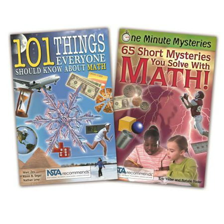 Math Madness: 101 Things Everyone Should Know About Math / One Minute Mysteries: 65 Short Mysteries You Solve With (Best Mystery Solving Games)